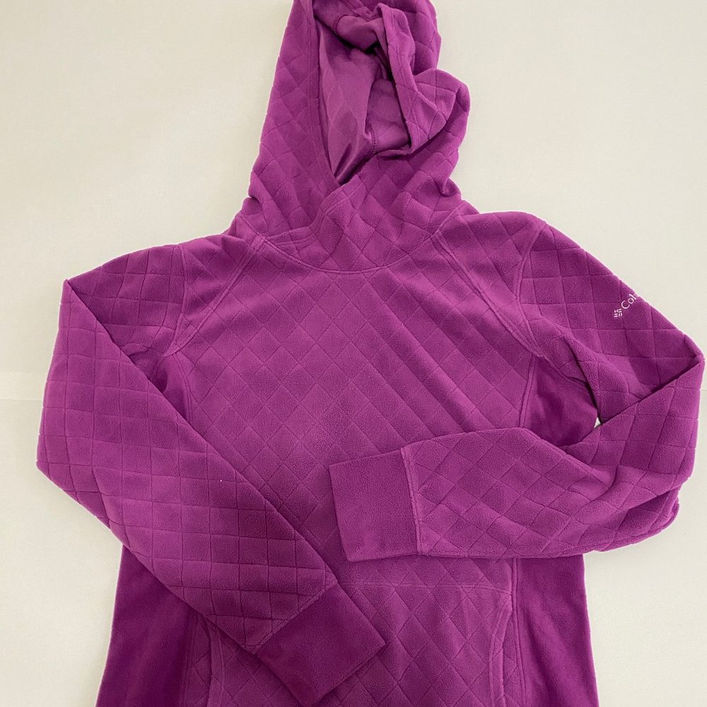 Columbia fleece hoodie purple pullover M